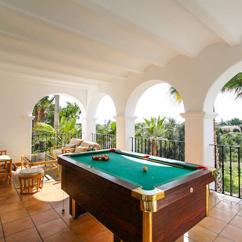 Relax or play pool on the terrace after a day at the beach