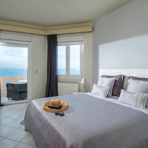 Wake up to sweeping sea views each morning