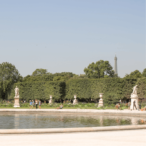 Take a picnic to the Tuileries Gardens, just two minutes away on foot