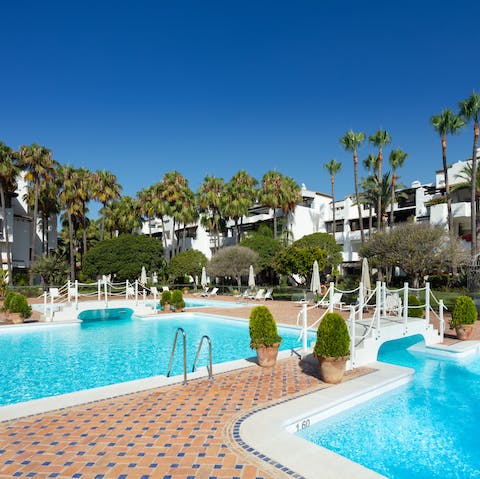 Enjoy a refreshing dip in the resort's pristine pool