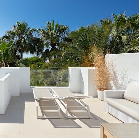 Stretch out on your balcony loungers to soak up the Costa del Sol rays