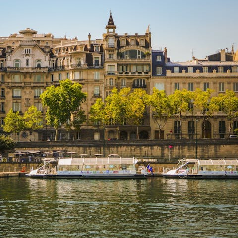 Take a tour of the Seine – it's just a few minutes away