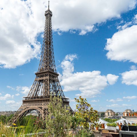 Enjoy the best view in Paris from the rooftop terrace