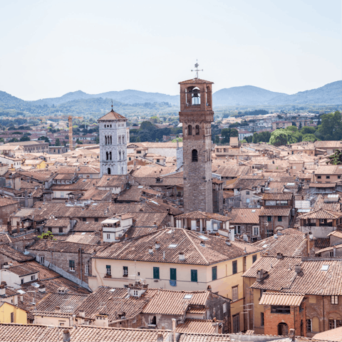 Stroll along the ancient walls of historic Lucca