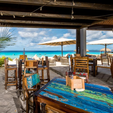 Wake up to fresh breakfast served next to the ocean