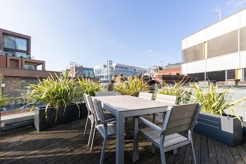Make a beeline for the roof terrace and take in the city views
