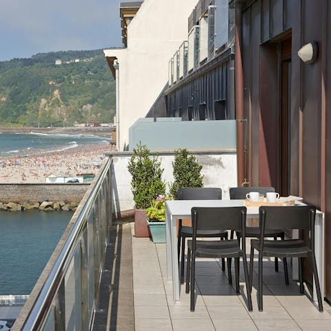 Sip your morning coffee on the balcony as you drink in the sea views