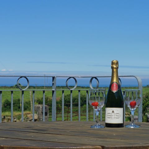 Take a seat out on the patio and gaze out to views of the Irish Sea