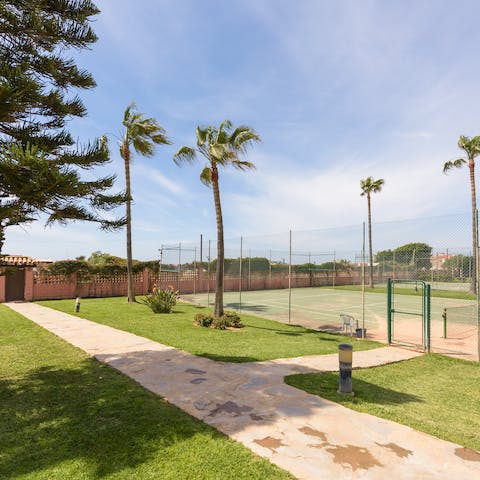 Stay energised and play a friendly game of tennis on the communal courts
