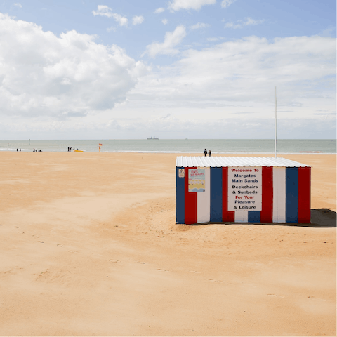 Grab your towel and take the quick ten-minute walk to Margate Beach