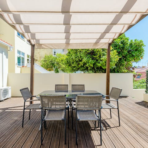 Gather your group on the terrace for an alfresco barbecue