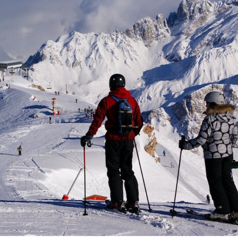 Hit the Courchevel Moriond slopes in winter, a short walk from the house