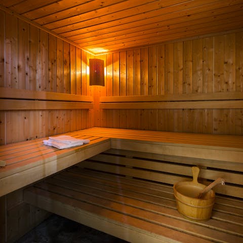 Unwind and take care of your body and mind in the sauna 