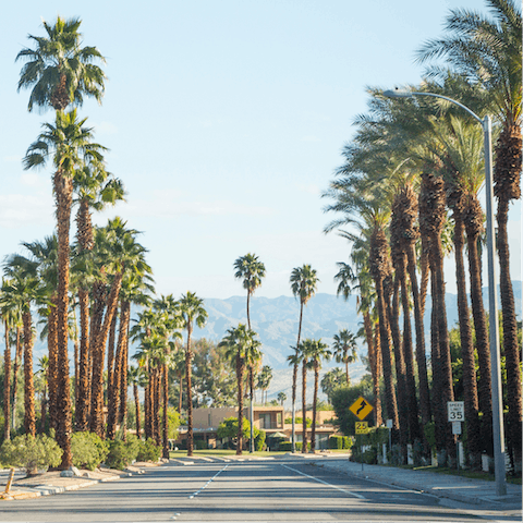 Explore Downtown Palm Springs – just a seven-minute drive away