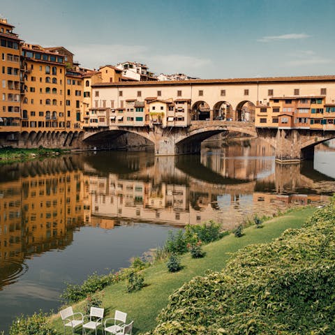 Stay just footsteps from beautiful Ponte Vecchio