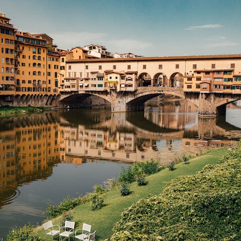 Stay just footsteps from beautiful Ponte Vecchio