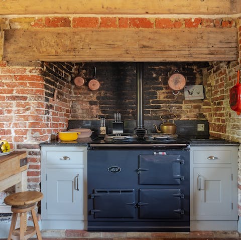 Cook up special meals in the beautiful country kitchen