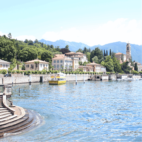 Have a walk along the shores of Lake Como, a short stroll away