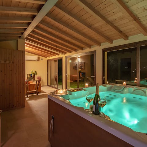 Treat your senses to long soaks in the jacuzzi