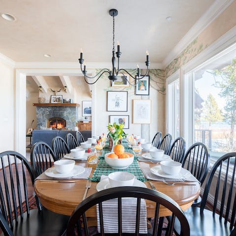 Feast in the grand dining space