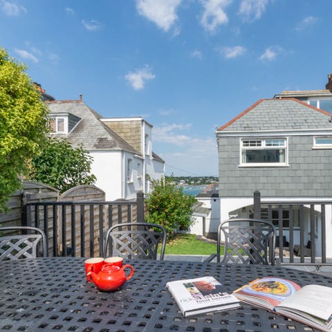 Take your cup of tea to the top of the garden for the best view