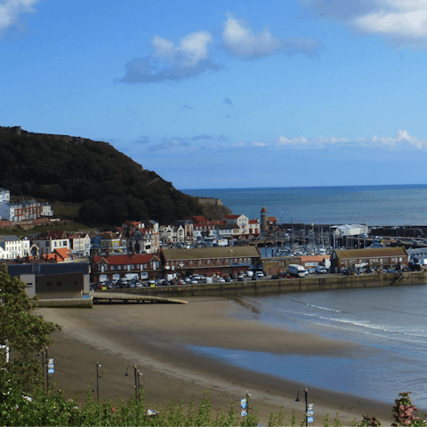 Pack up your beach bags for an afternoon on Scarborough’s shores, just two-and-a-half miles away
