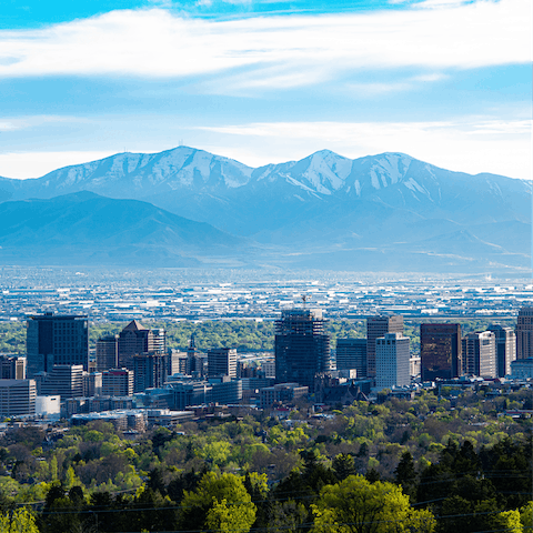 Take a twenty-minute drive down to Salt Lake City