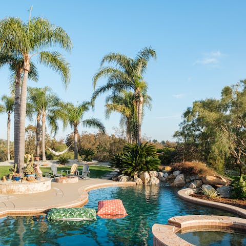 Soak up the San Diegan sun from the salt-water pool and spa