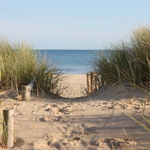 Take a short trip to Woolacombe beach, just a five-minute drive away