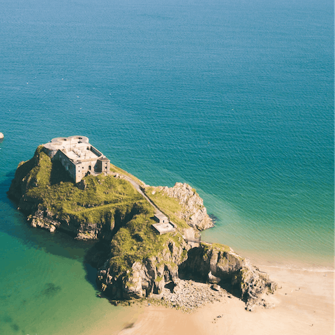 Drive ten minutes to picturesque Tenby and sprawl out on the sand
