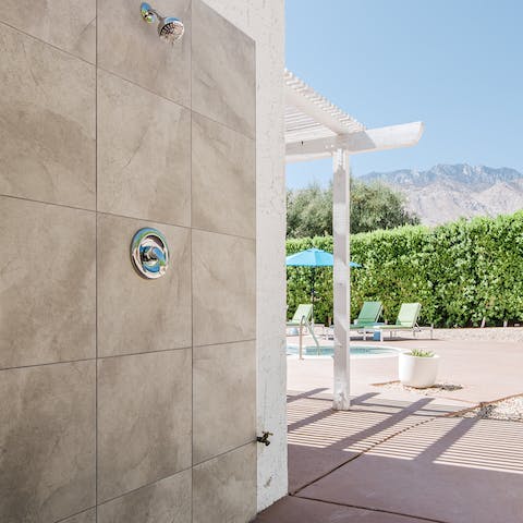 Cool off in the outdoor shower