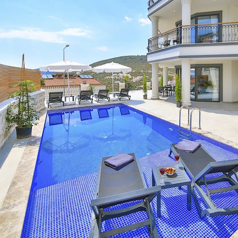 Bask in the Turkish sun by the pool
