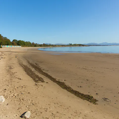 Stroll along Pwllheli beach, just a short walk from your doorstep