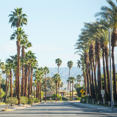 Drive just five minutes to downtown Palm Springs