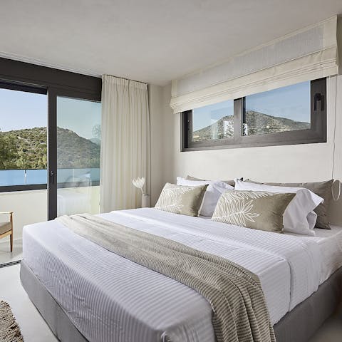Wake up to glorious Cretan views in the bedrooms