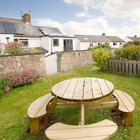Enjoy a picnic in the garden as you soak up the crisp Northumberland air