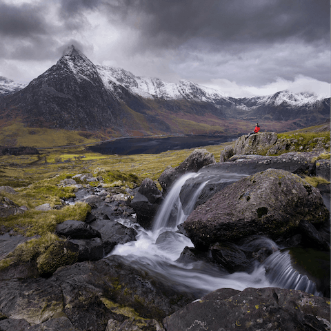 Hike along the incredible Snowdonia mountainside, just a thirty-minute drive away