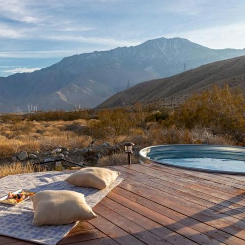 Take a dip in the plunge pool before sitting down for a picnic on the deck