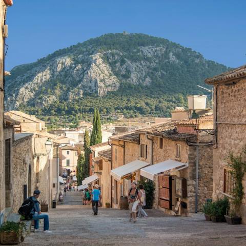 Discover the stepped streets and ancient stone buildings of Pollença, right on your doorstep