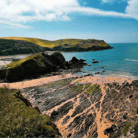Make your way to Soar Mill Cove, only minutes away by car