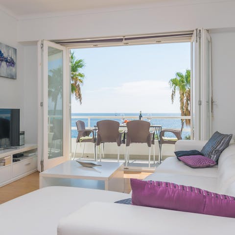 Take in the sea vistas from the sofa
