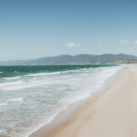 Spend a day at the beach in Santa Monica – it's only a twenty-minute drive