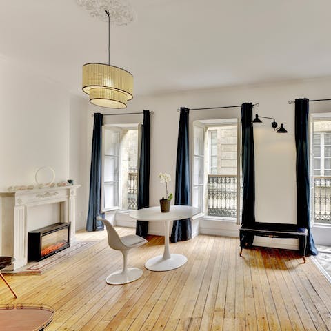 Enjoy the comforts of home from this light-filled apartment