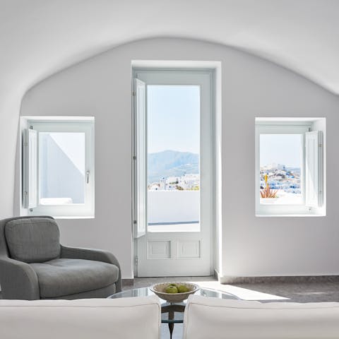 Admire the views of Santorini
