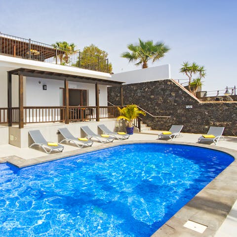 Spend lazy Lanzarote days around the pool