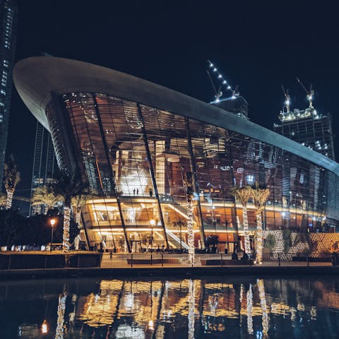 Spend an evening at the Dubai Opera House nearby