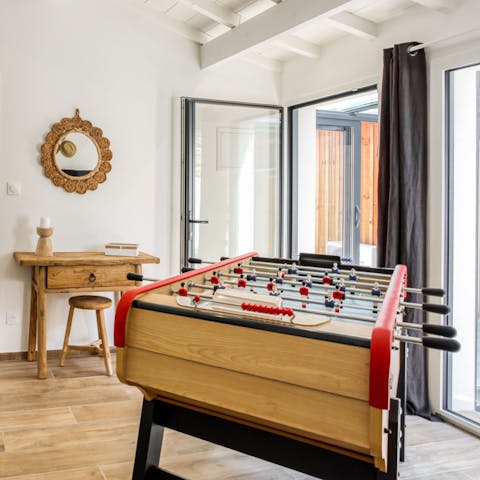 Challenge your friends to table football