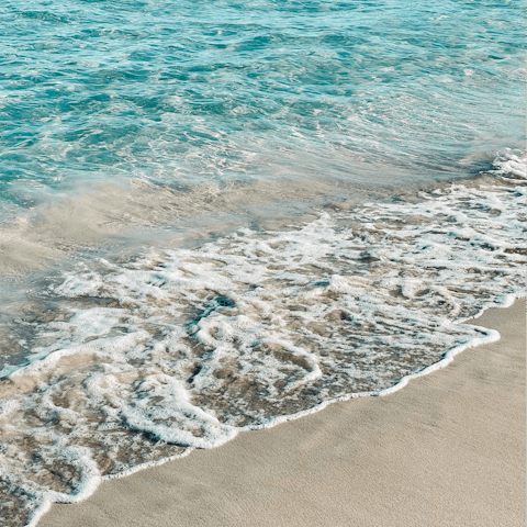 Explore Ibiza's pristine beaches – Cala Jondal is a twenty-minute walk away