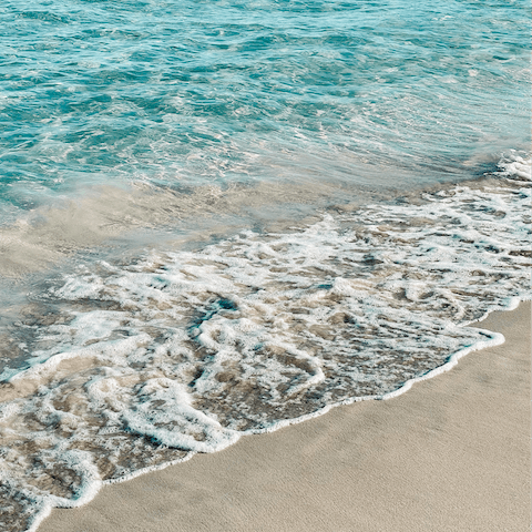 Explore Ibiza's pristine beaches – Cala Jondal is a twenty-minute walk away