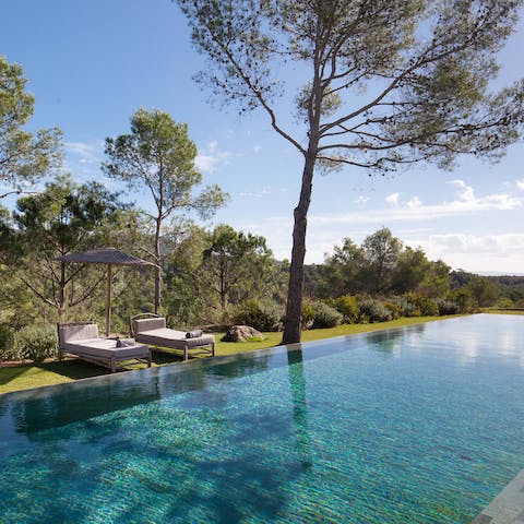 Spend days dipping in and out of the private infinity pool